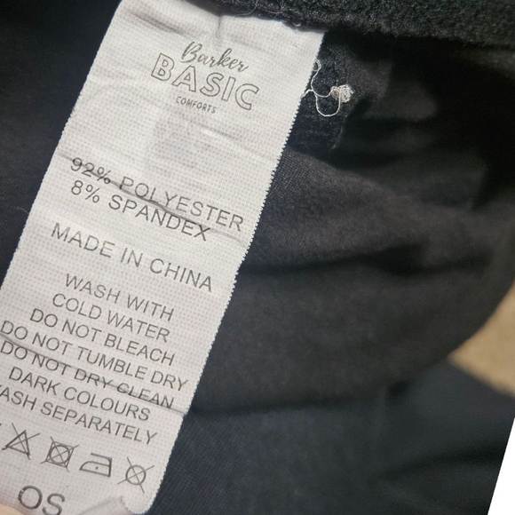 Barker Basic OS Black Leggings Two Pair Bundle Pockets - Picture 2 of 3